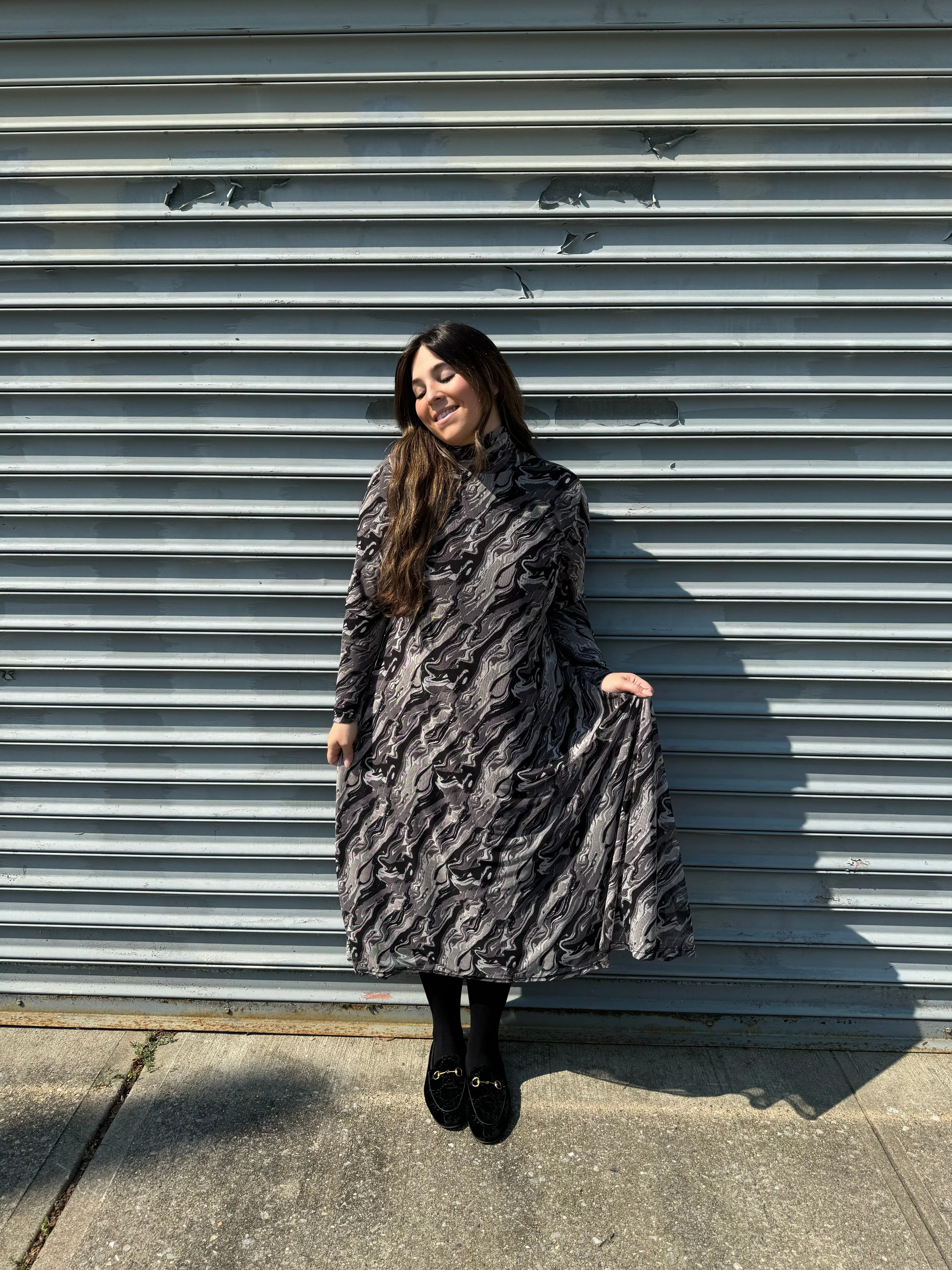 Mesh Turtleneck Dress From Drama NYC Plus