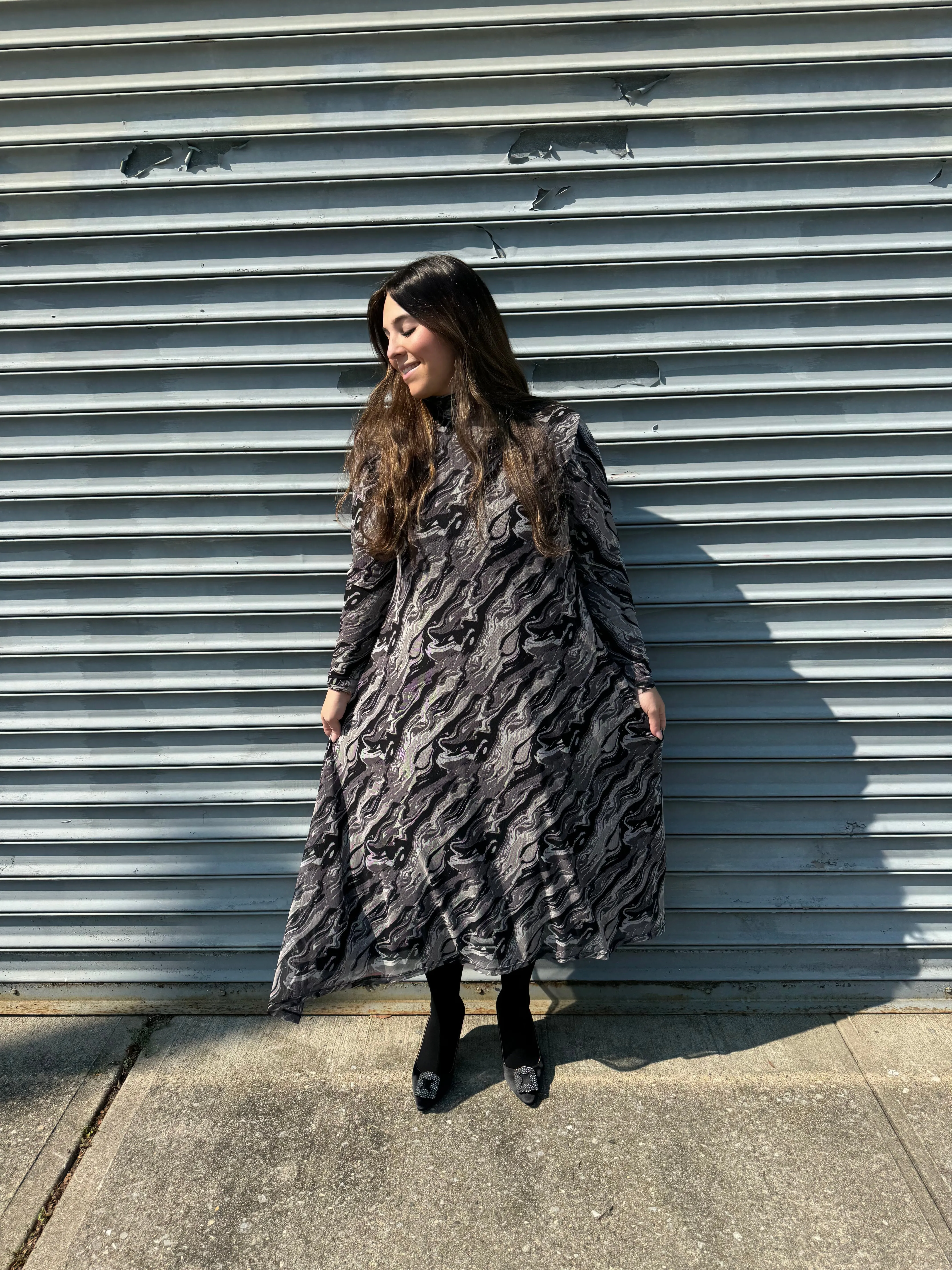 Mesh Turtleneck Dress From Drama NYC Plus