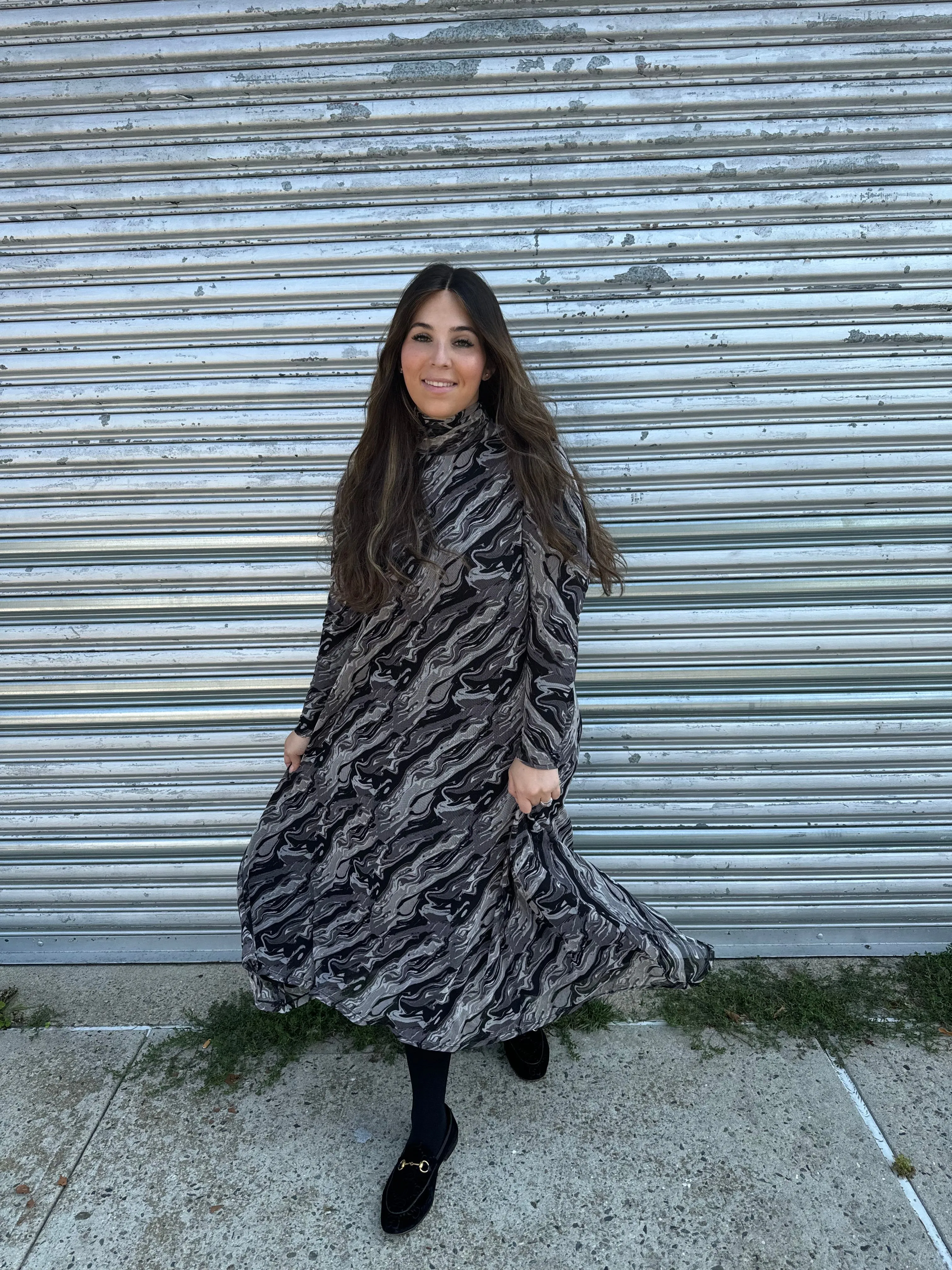 Mesh Turtleneck Dress From Drama NYC Plus