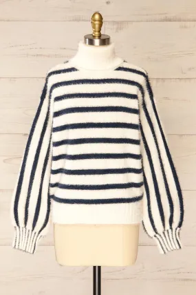 Mhatelot | Stripped Fuzzy Sweater