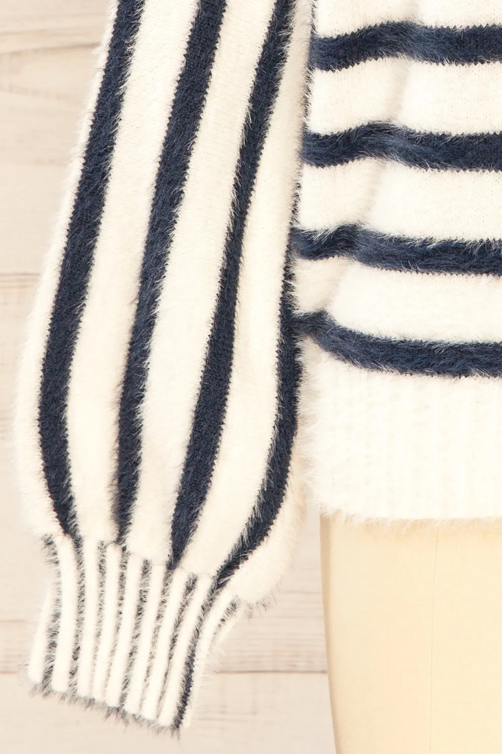 Mhatelot | Stripped Fuzzy Sweater