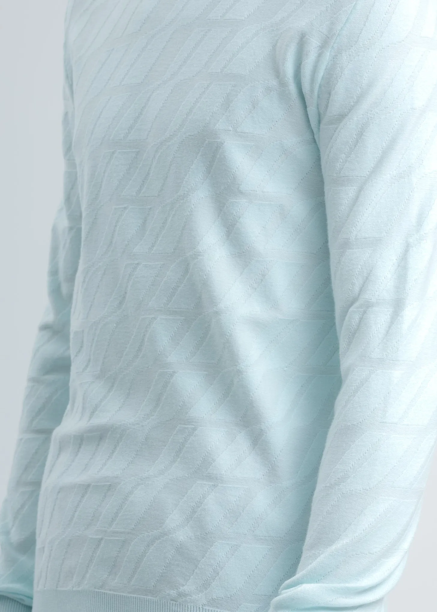 Mint Allover Logo Turtleneck