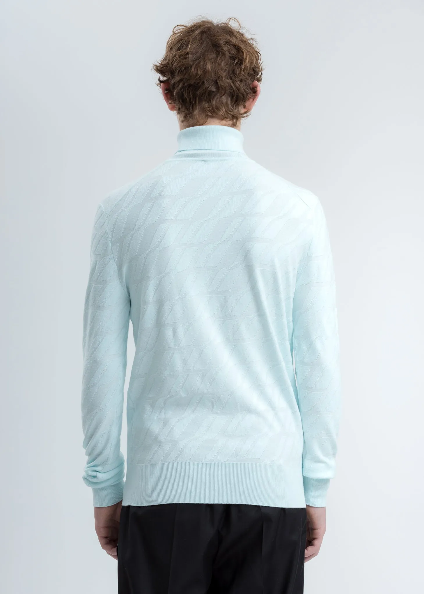 Mint Allover Logo Turtleneck