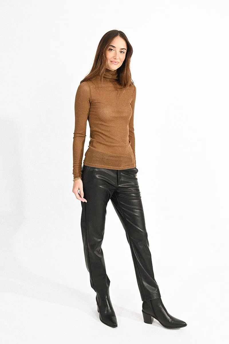 Molly Bracken Camel/Gold Fine Knitted Undersweater