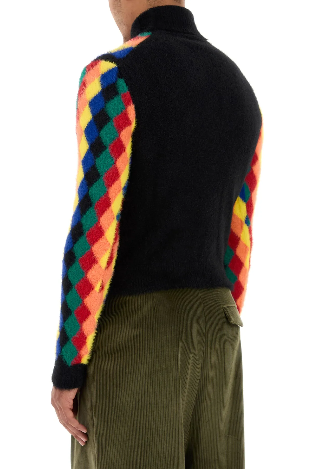 Multicolor nylon sweater