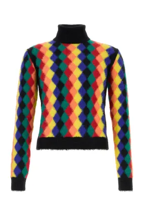 Multicolor nylon sweater