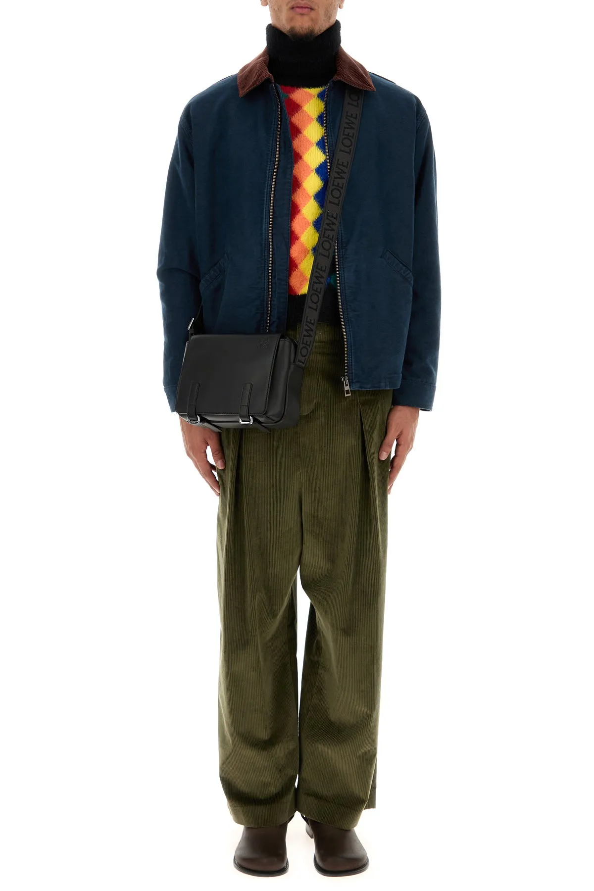 Multicolor nylon sweater