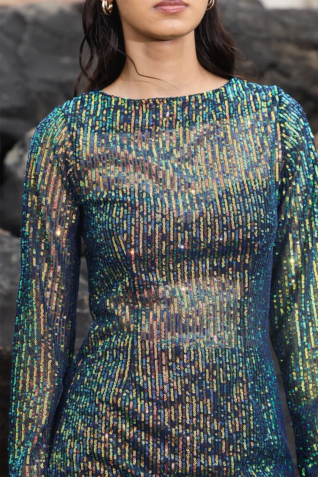 Multicolored Sequin Dress