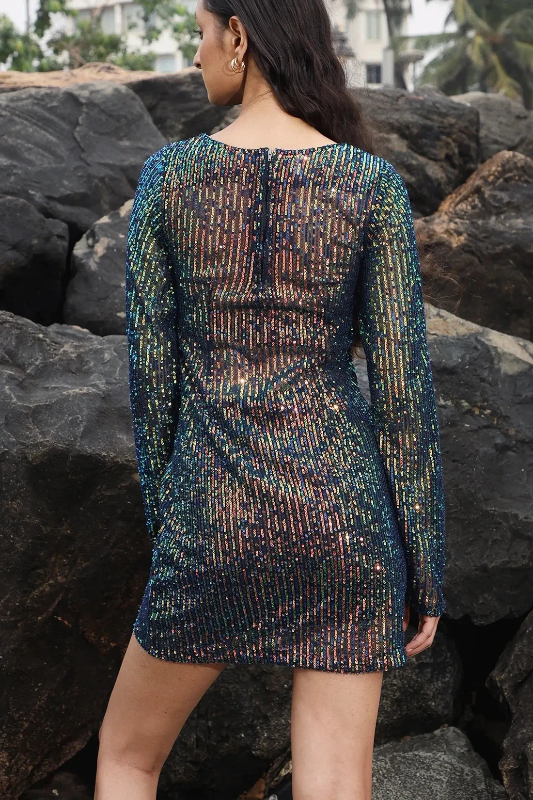 Multicolored Sequin Dress