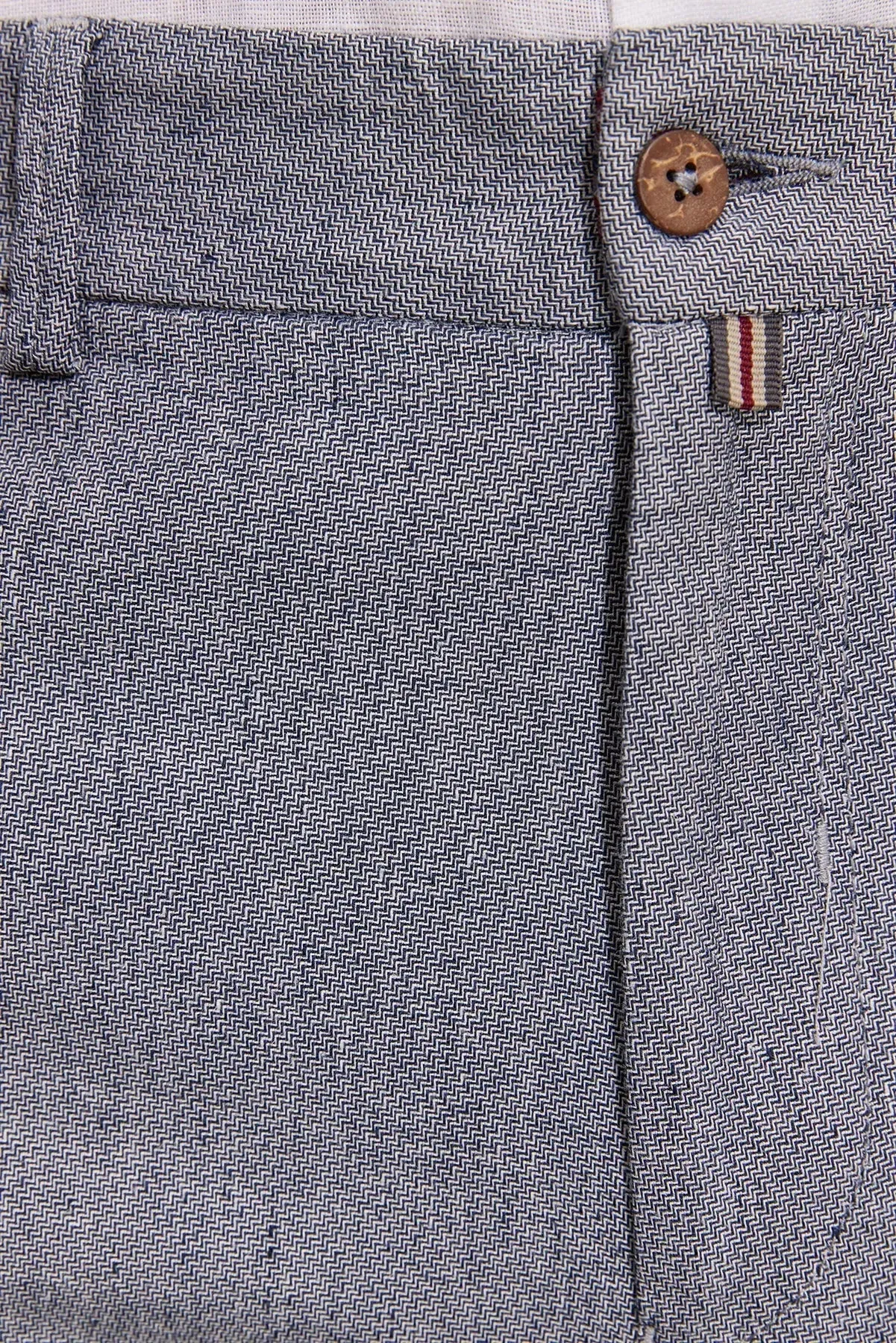 Navy Blue Linen Leon Men's Trousers