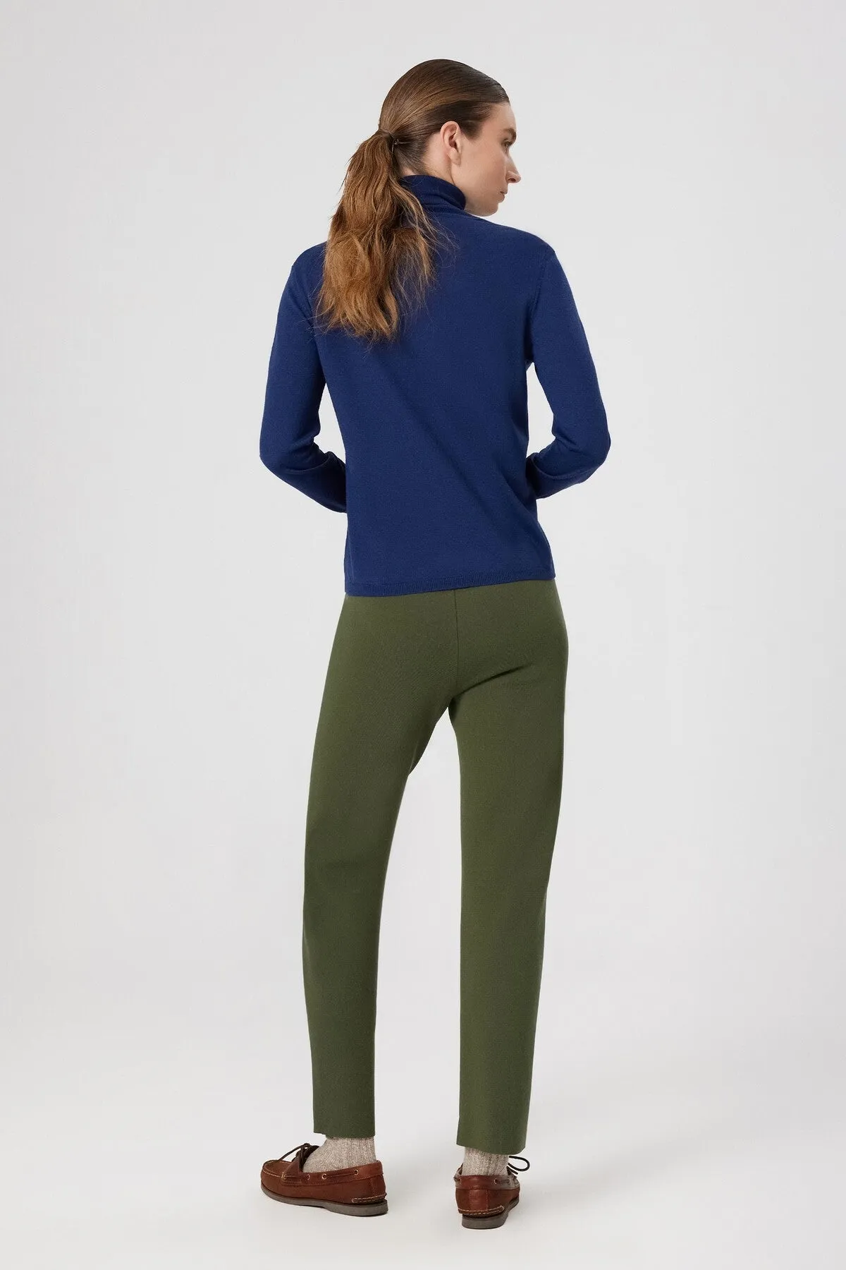 Navy Blue Turtleneck Long Sleeve Sweater