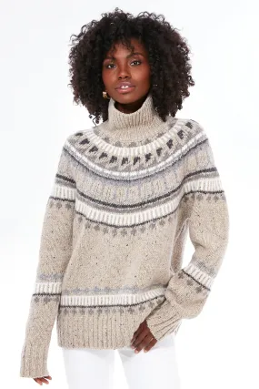 Oatmeal Combo Apres Ski Fairisle Turtleneck