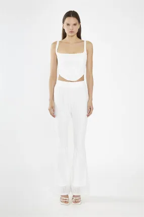 Off-White Lace High Waisted Flared Trousers