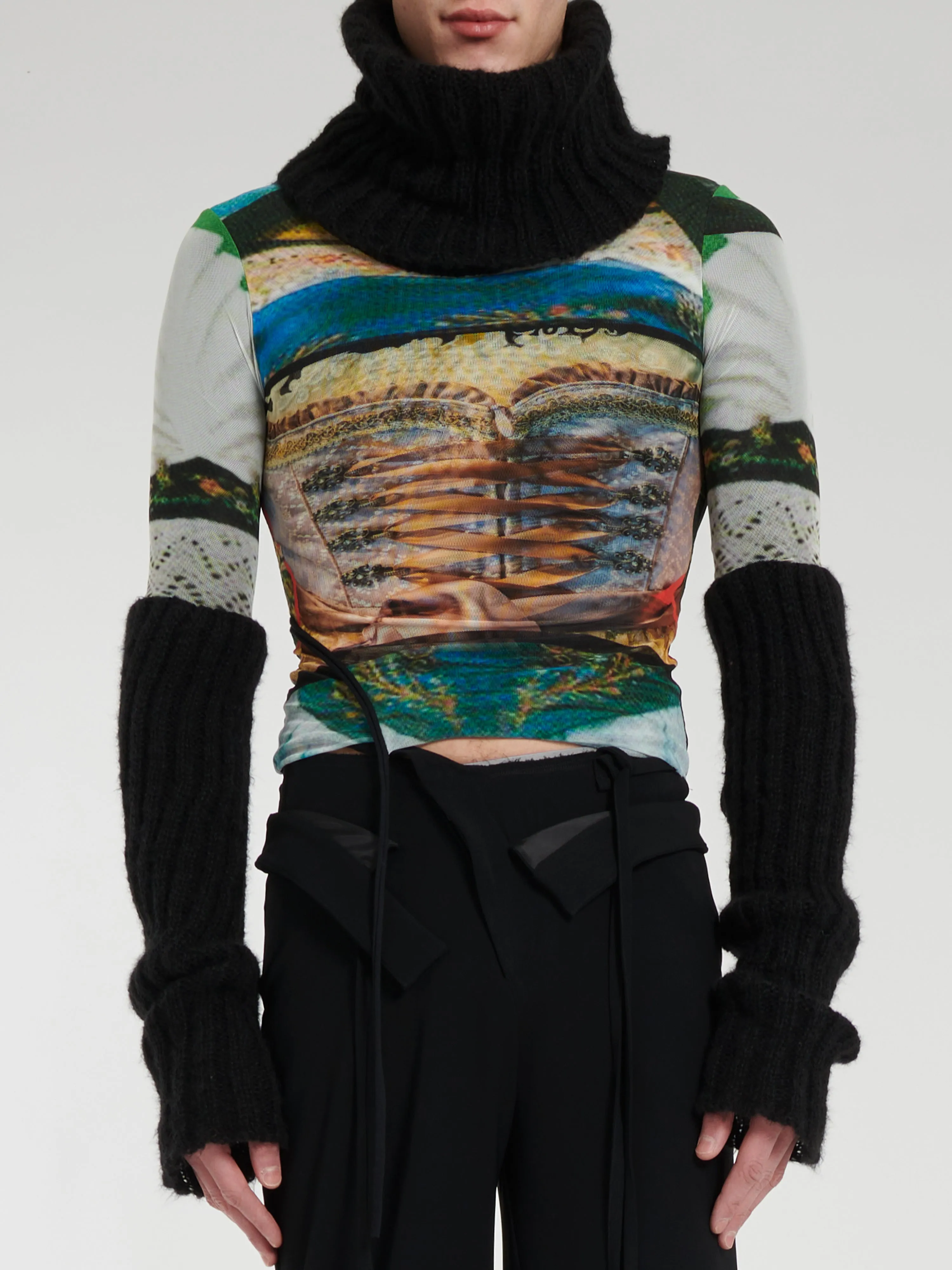 OTTOLINGER - Mesh Longsleeve Turtleneck