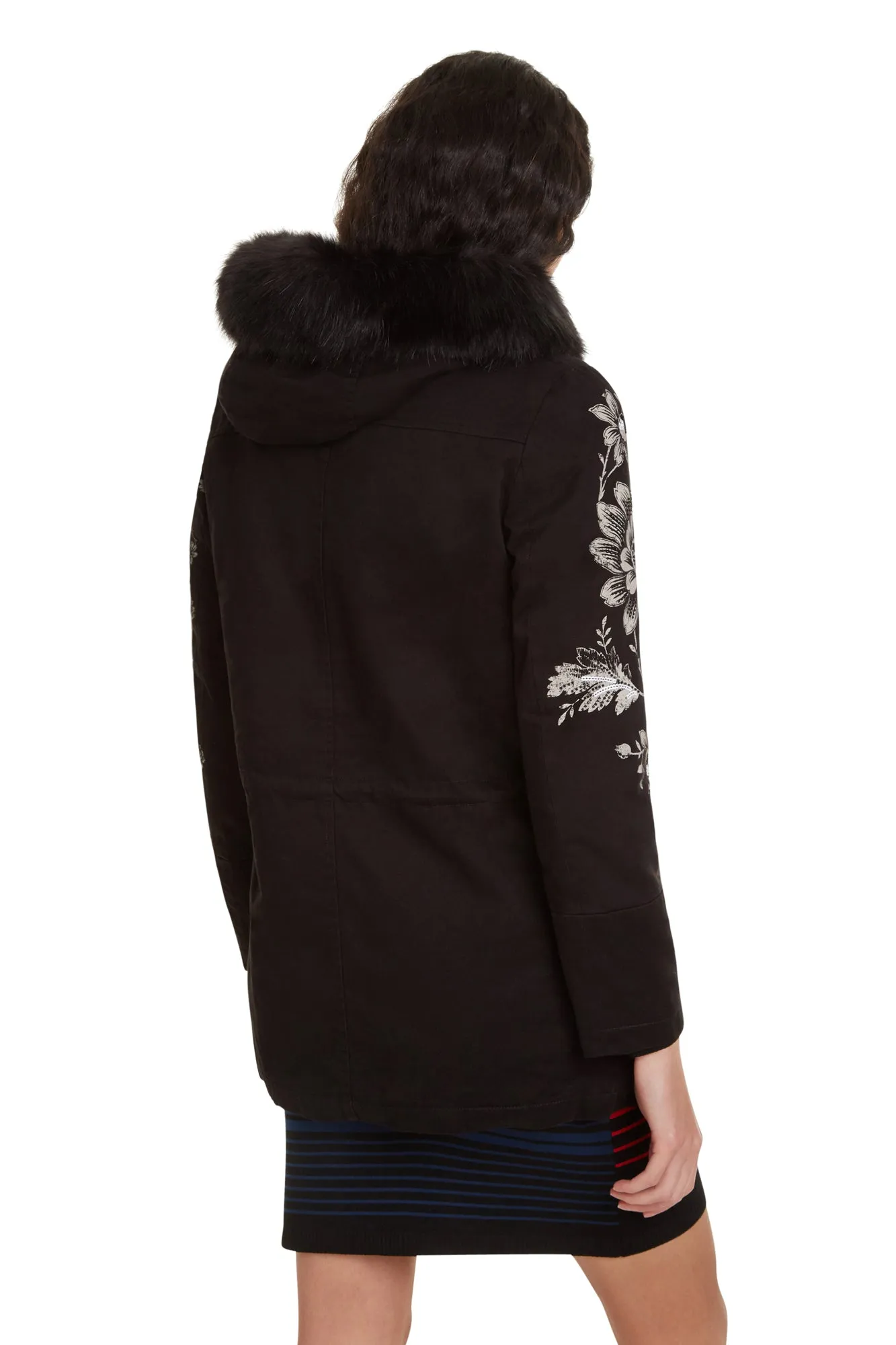 Parla Floral Thick Parka Jacket Desigual Style 19WWEW91