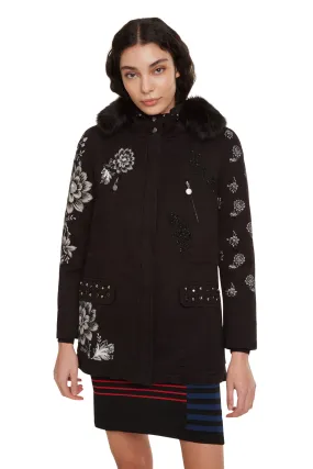 Parla Floral Thick Parka Jacket Desigual Style 19WWEW91