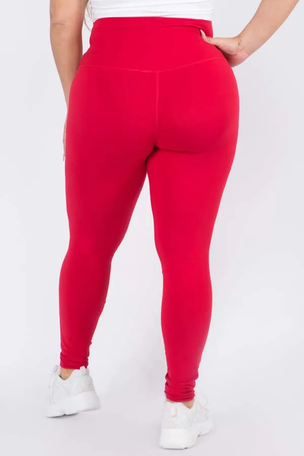 Plus Size High-Rise Essential Leggings