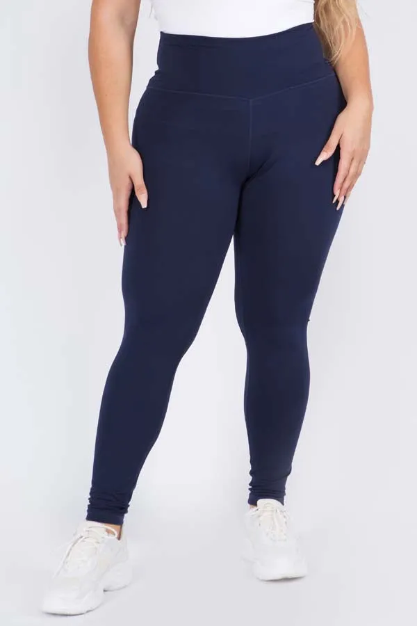 Plus Size High-Rise Essential Leggings