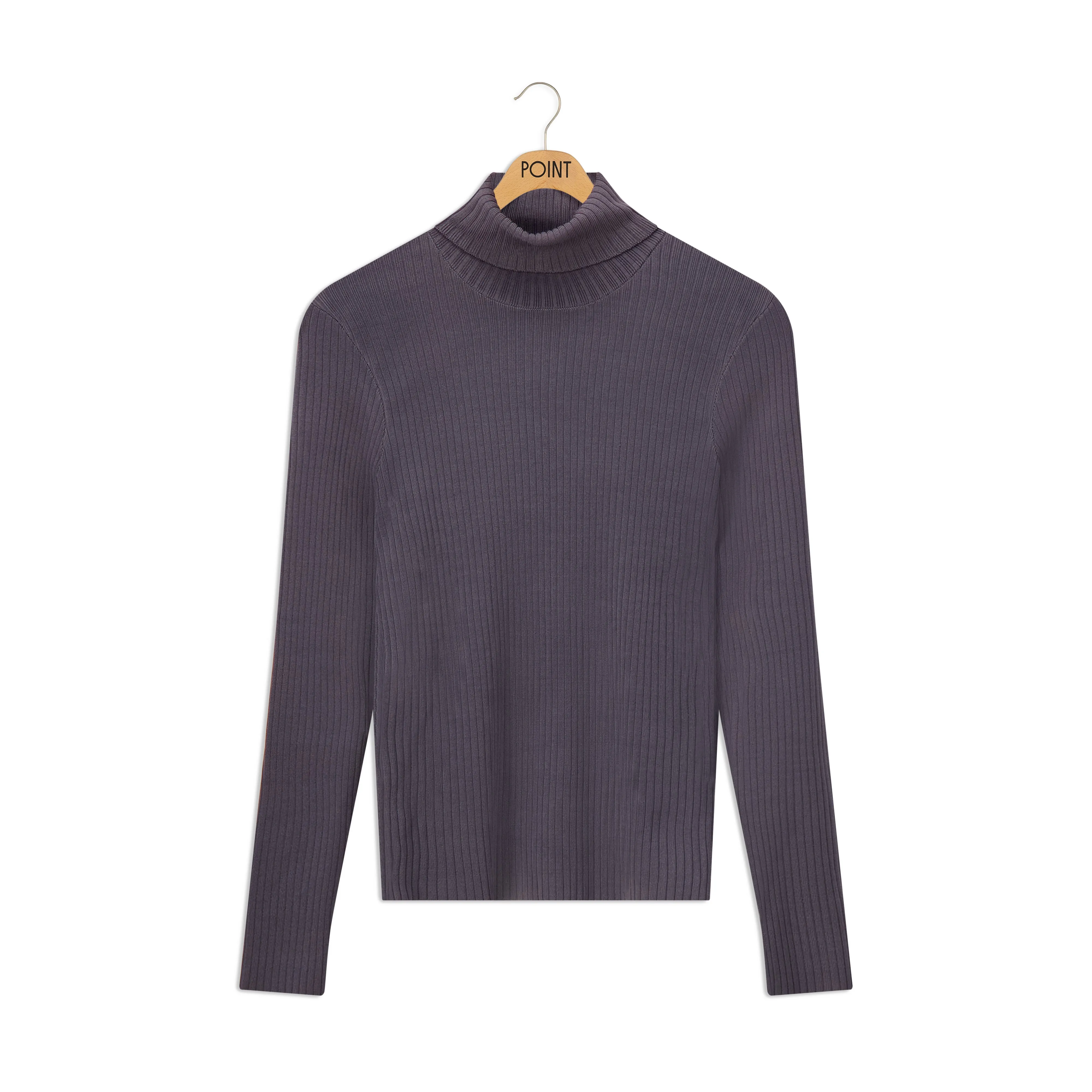 point luxe ribbed turtleneck