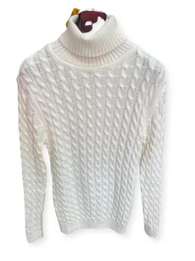 "Michael" White Wool Turtleneck