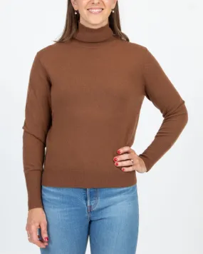 "Ralphie" Cashmere Brown Turtleneck