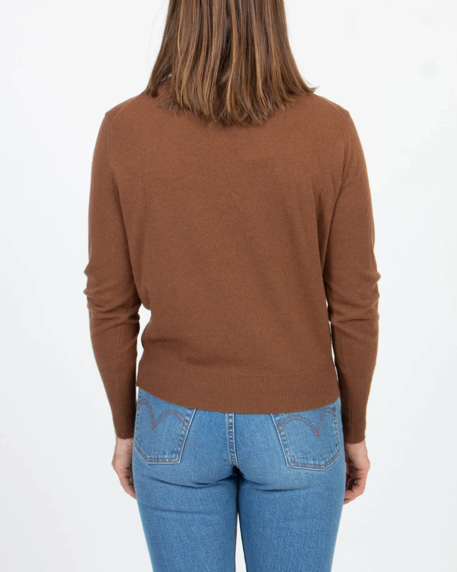 "Ralphie" Cashmere Brown Turtleneck