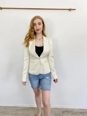 RACHEL ZOE Golden Cream Tweed Blazer NWT 6