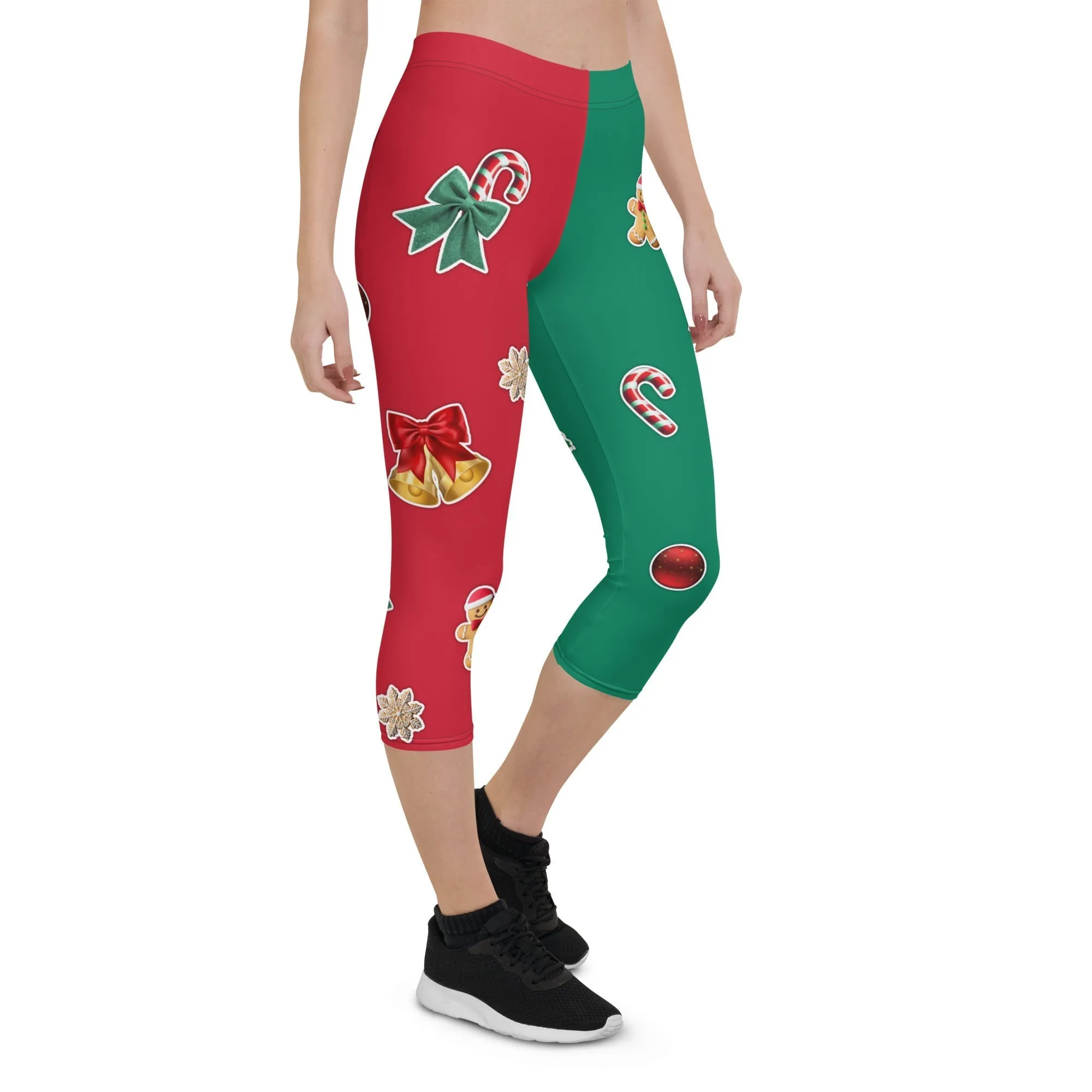 Red & Green Christmas Capris