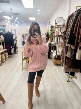 Rib Knit Turtle Neck Sweater
