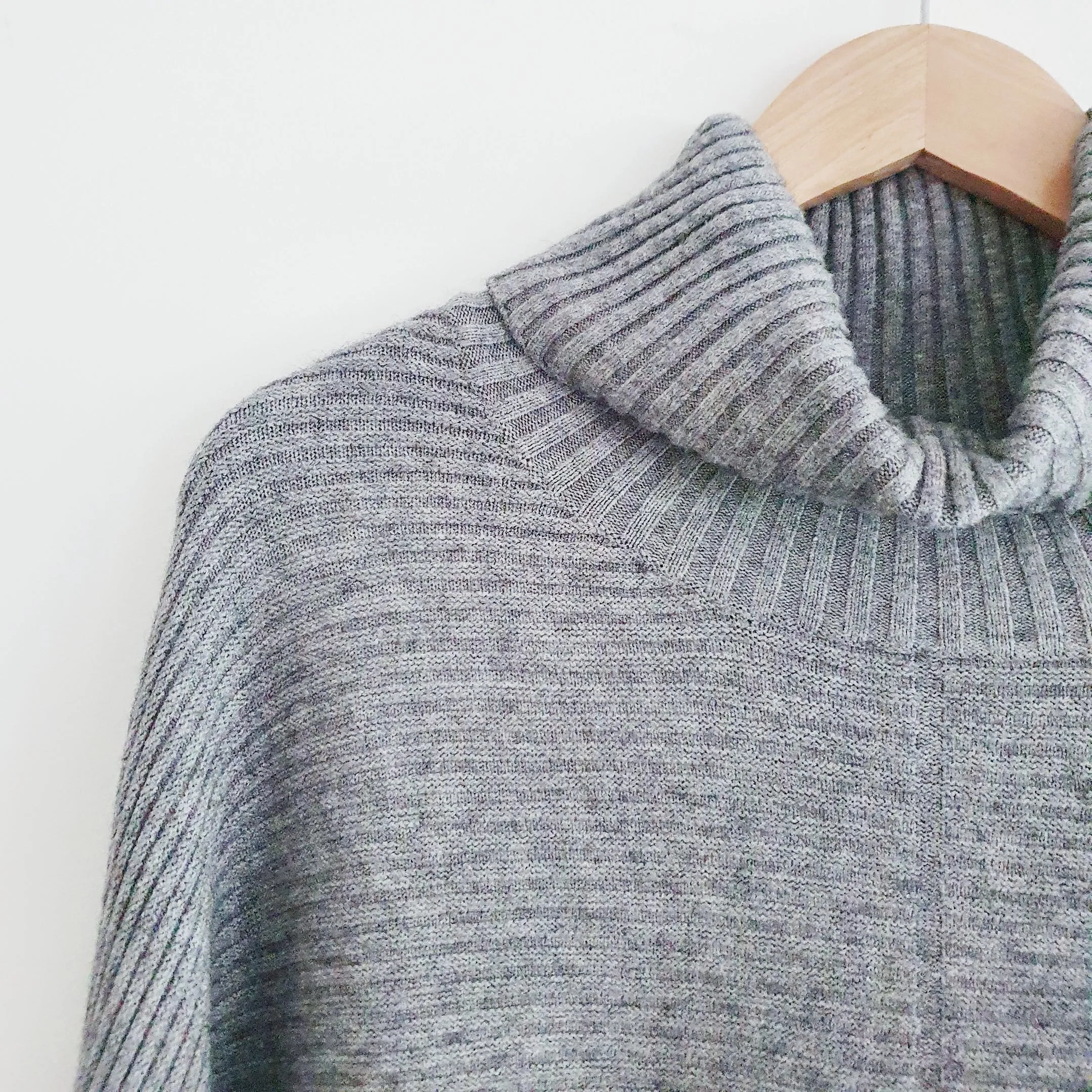 Robyn Ribbed Roll Neck Jumper in Charcoal