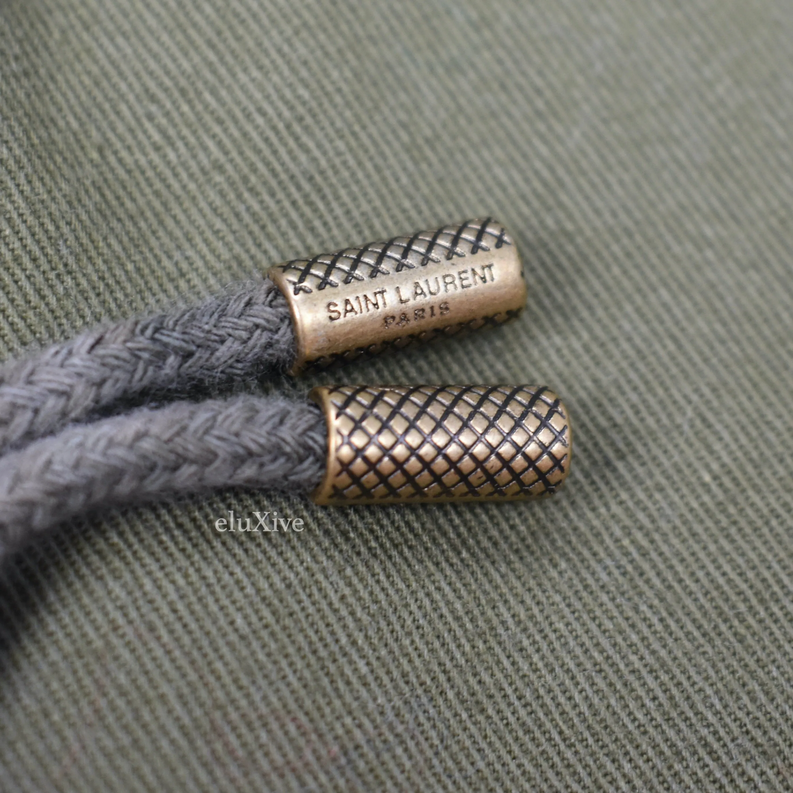 Saint Laurent - Olive Military Field Twill Duffle Coat