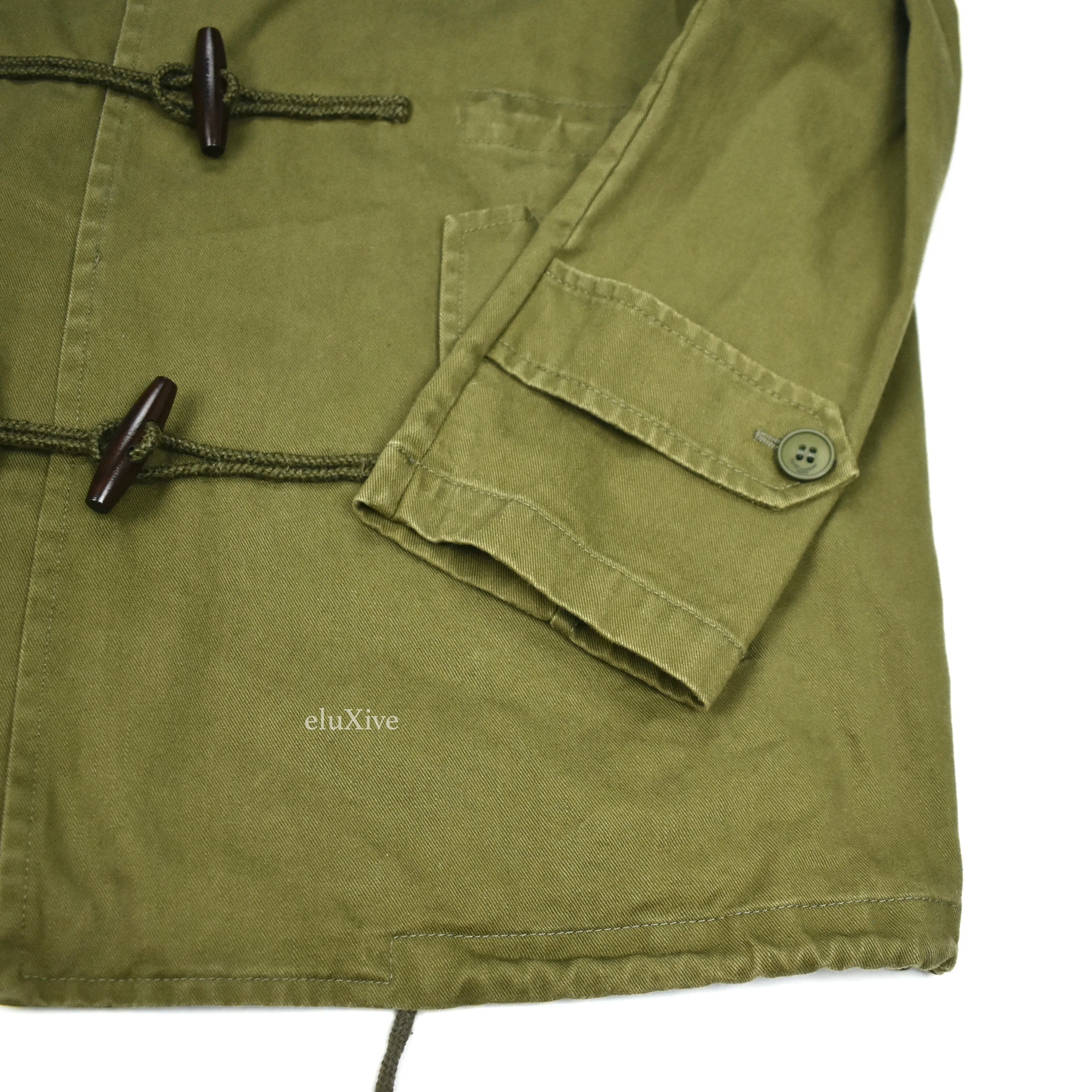 Saint Laurent - Olive Military Field Twill Duffle Coat