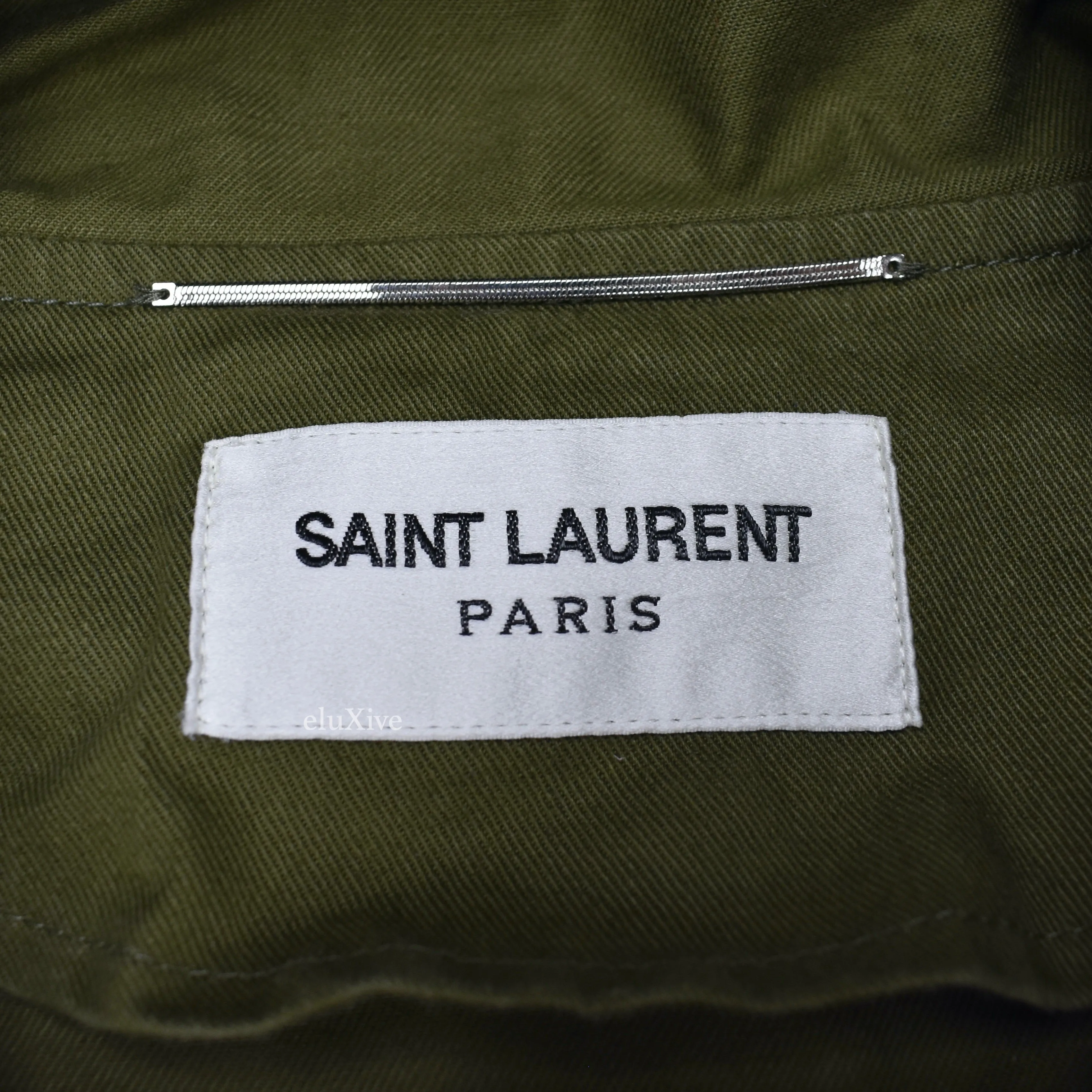 Saint Laurent - Olive Military Field Twill Duffle Coat