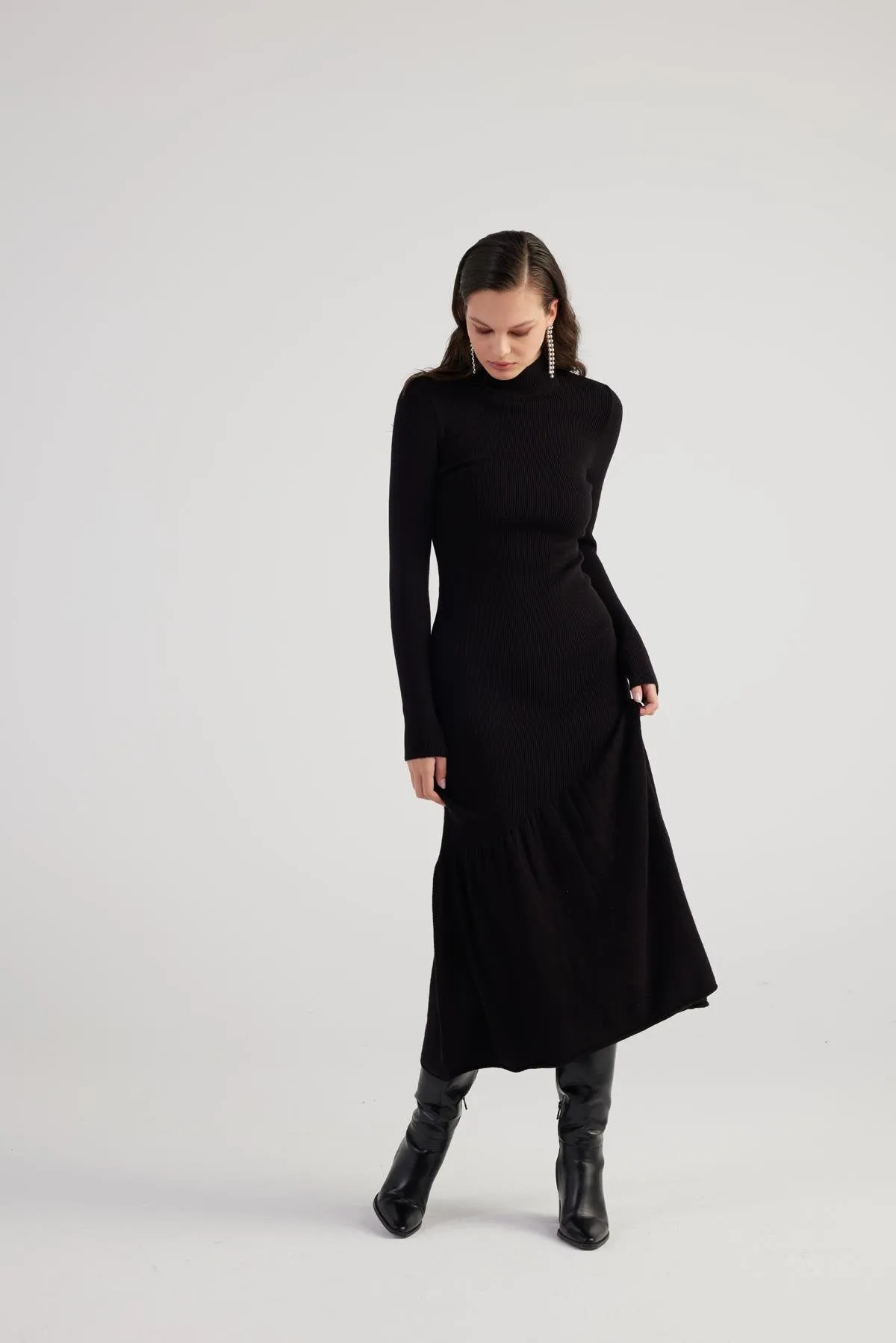 Sally Sweater Dress Black