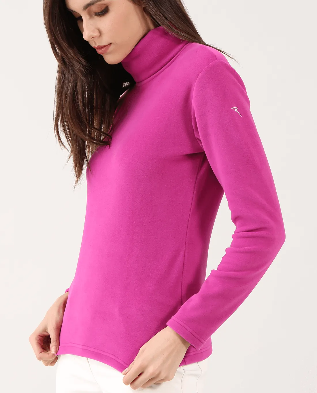 SIZE 12 - CHERVO Trentatre Thermal Fleece Turtleneck Grape
