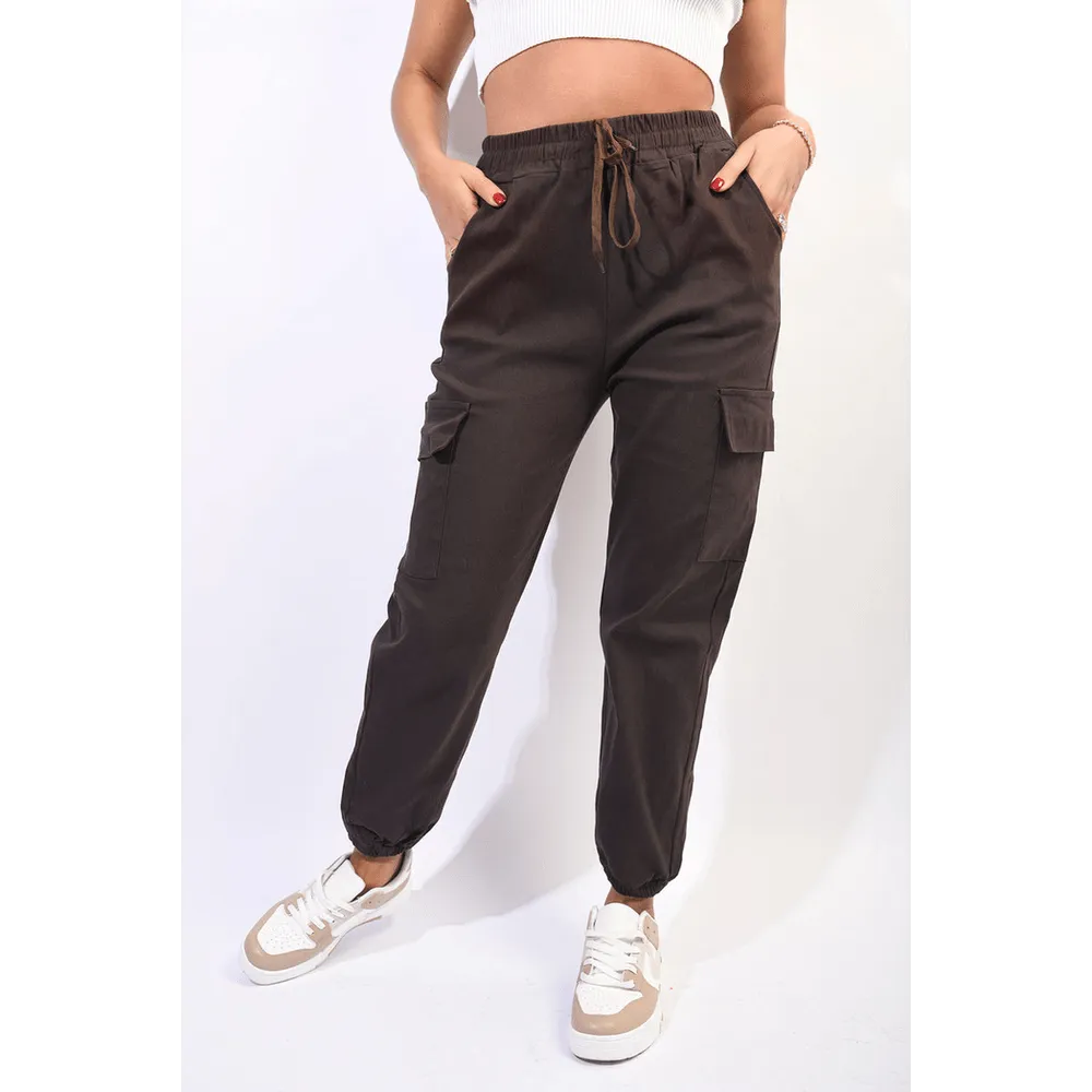 Size Frankie Cargo Pocket Trouser With Drawstring