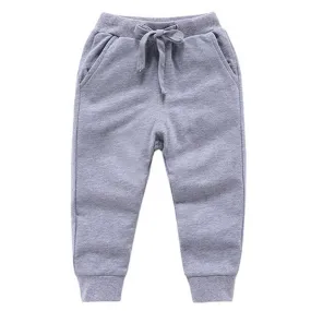 Solid Color Casual Cotton Sweatpants