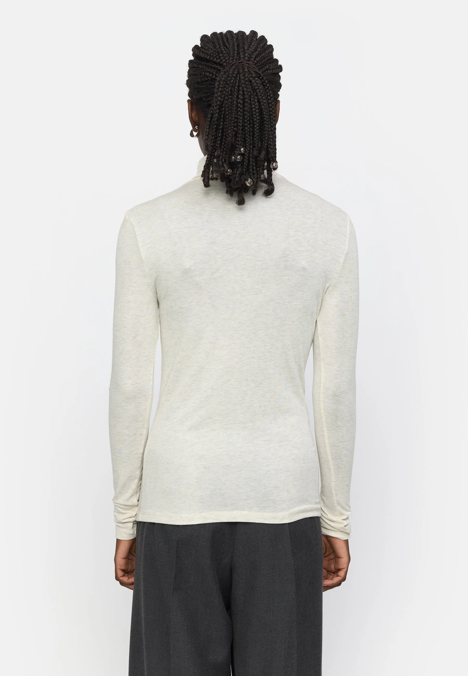 SRRoman Roll Neck - Arctic Wolf Melange