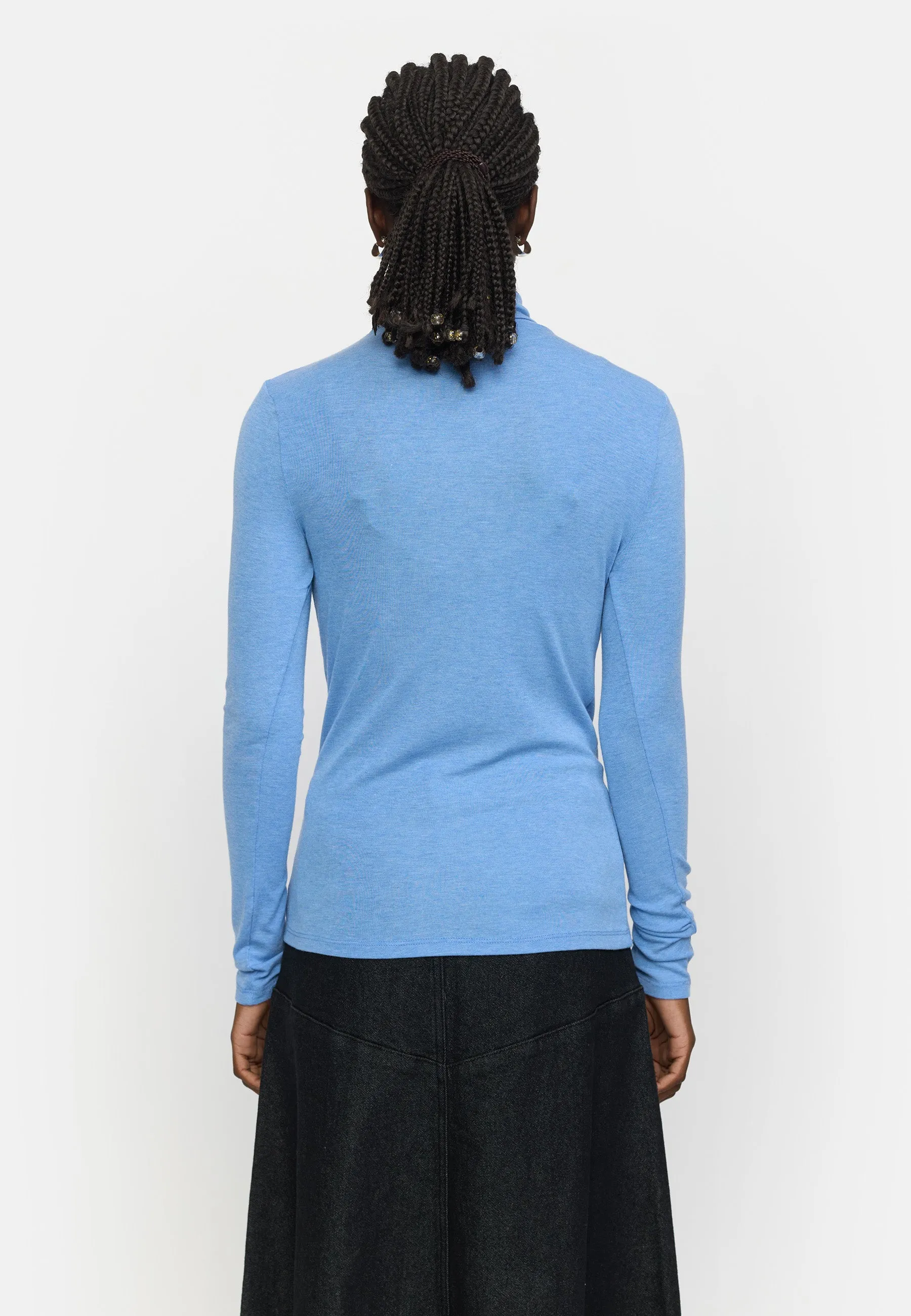 SRRoman Roll Neck - Azurine Melange