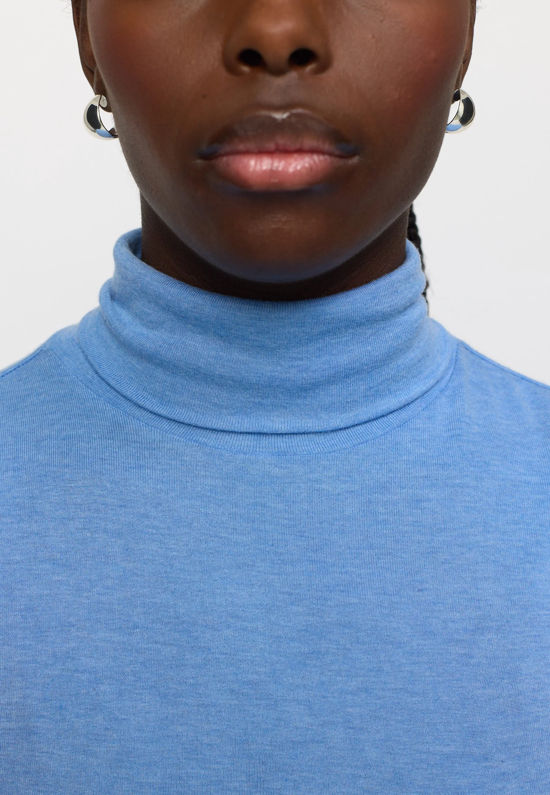 SRRoman Roll Neck - Azurine Melange