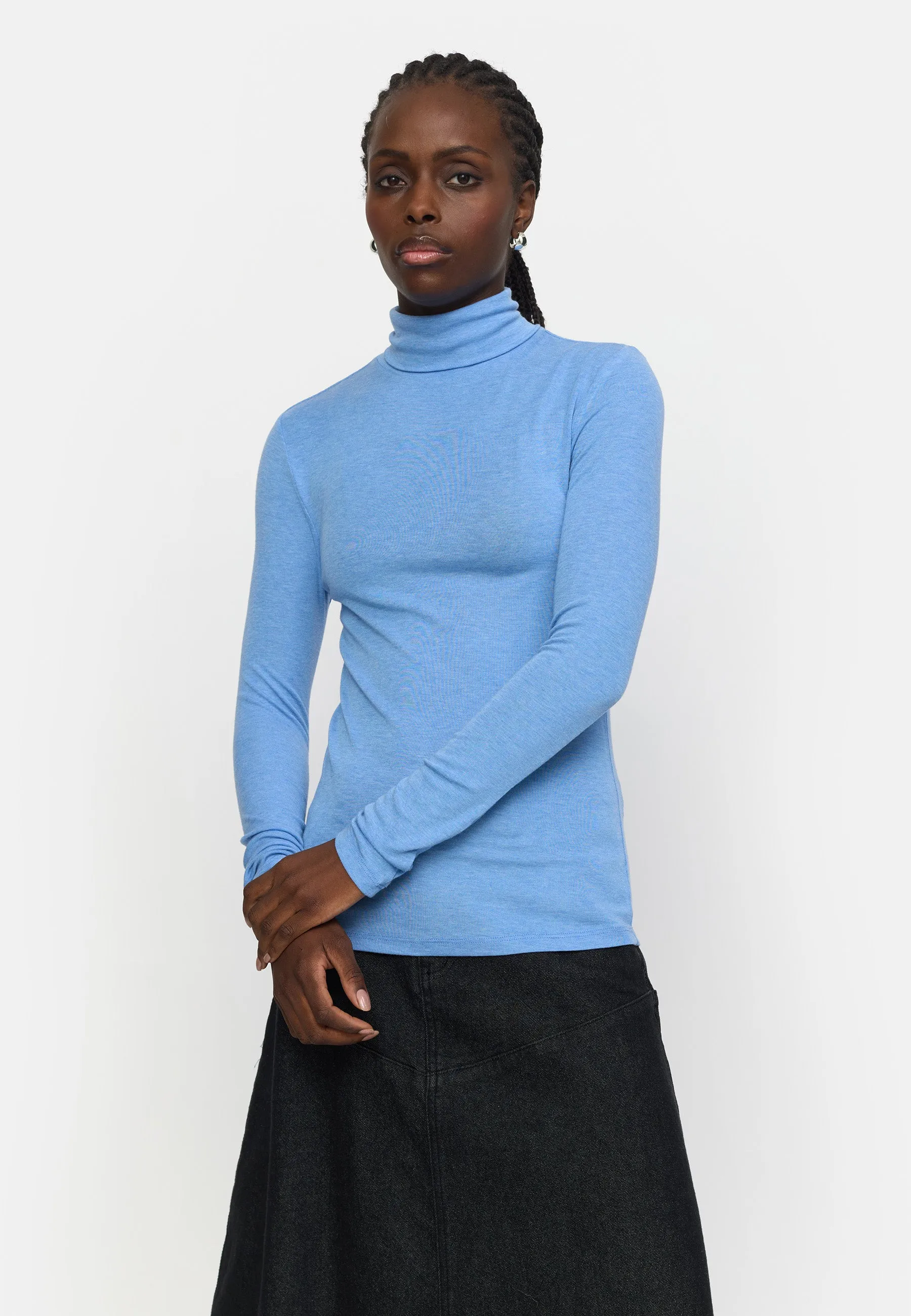 SRRoman Roll Neck - Azurine Melange