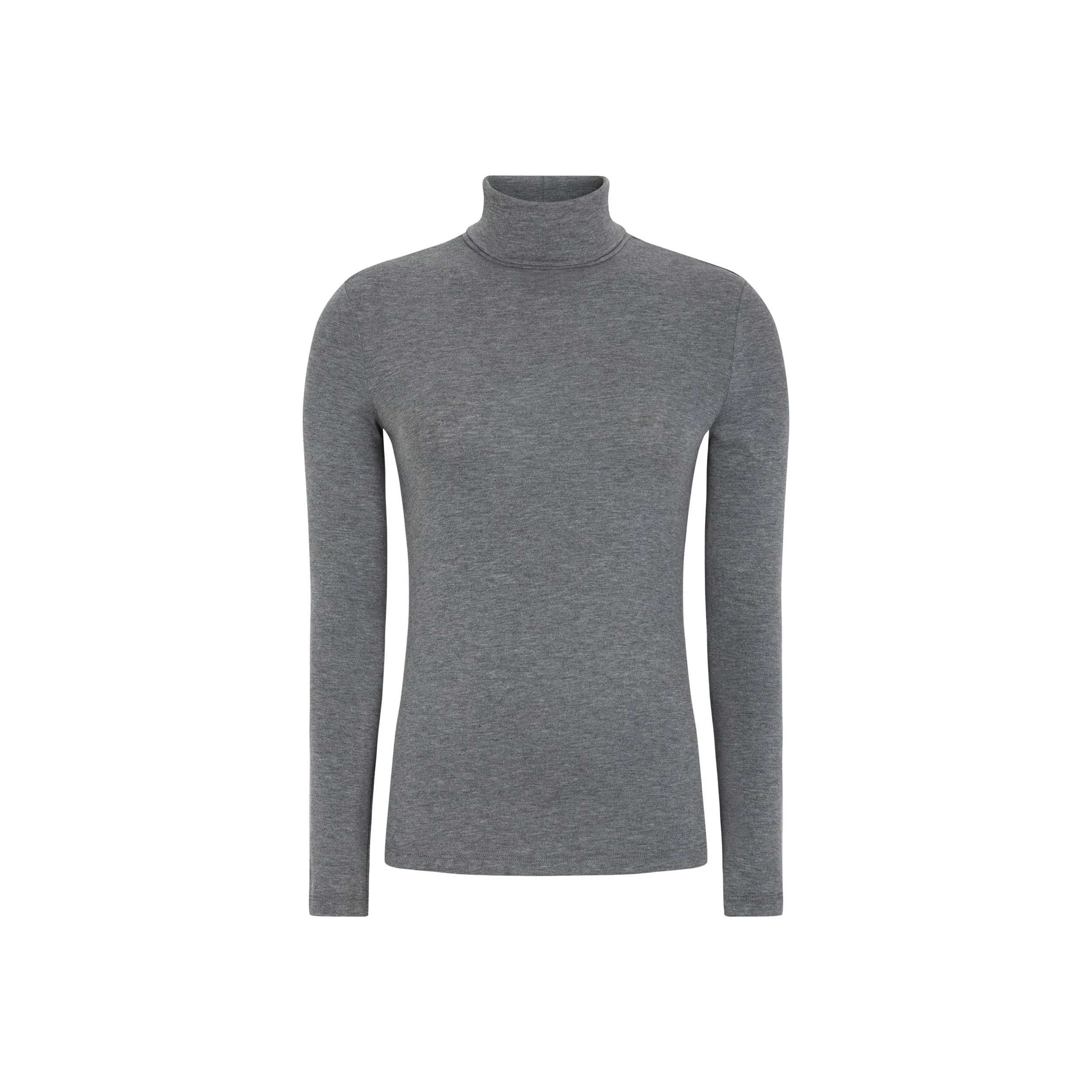 SRRoman Roll Neck - Medium Grey Melange