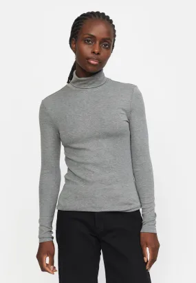 SRRoman Roll Neck - Medium Grey Melange