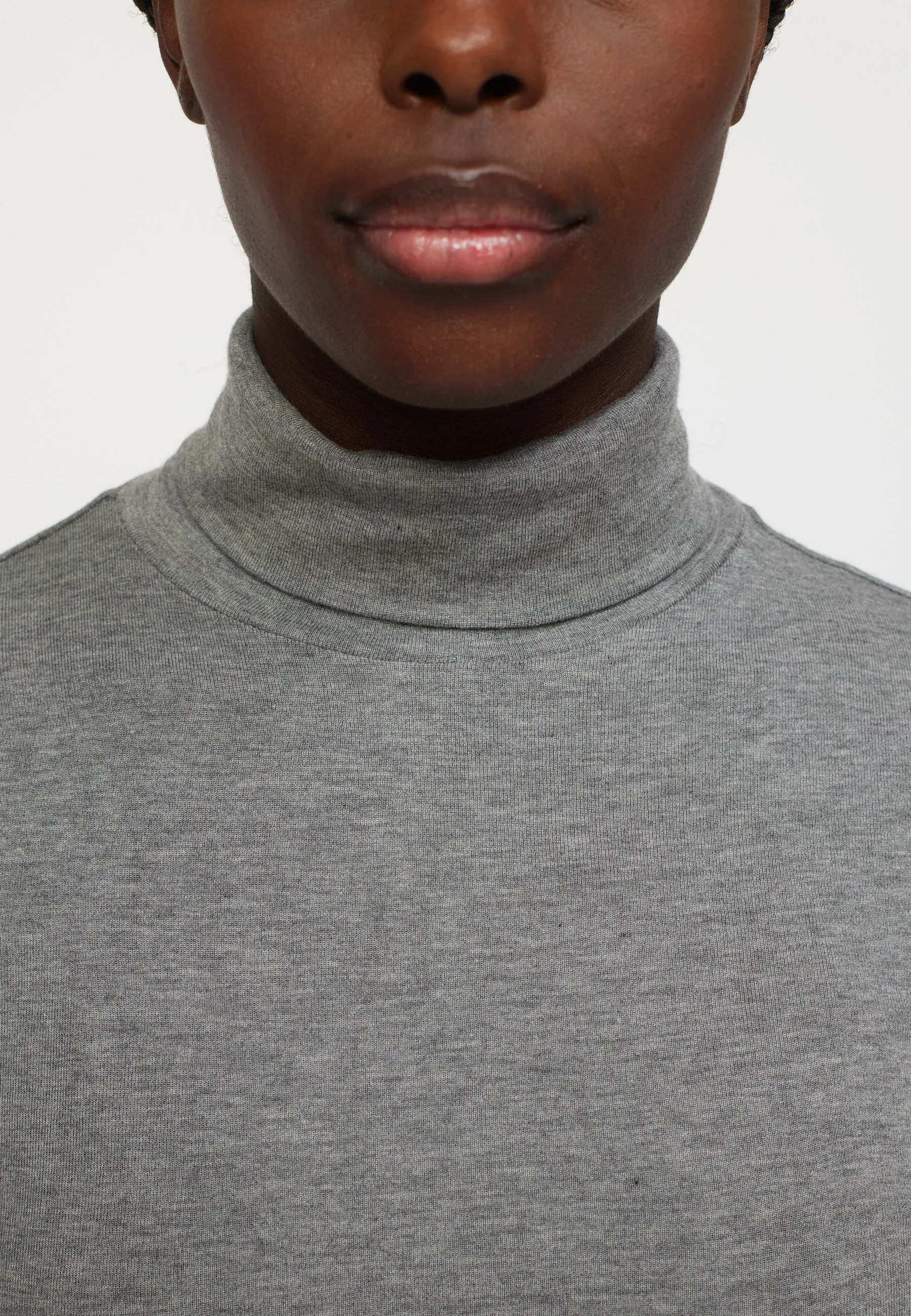 SRRoman Roll Neck - Medium Grey Melange