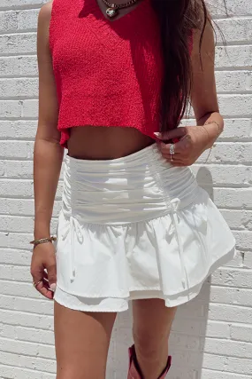 Stand Out Mini Skirt -White