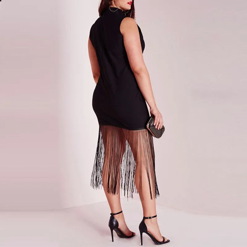 Tassel Bodycon Mini Dress