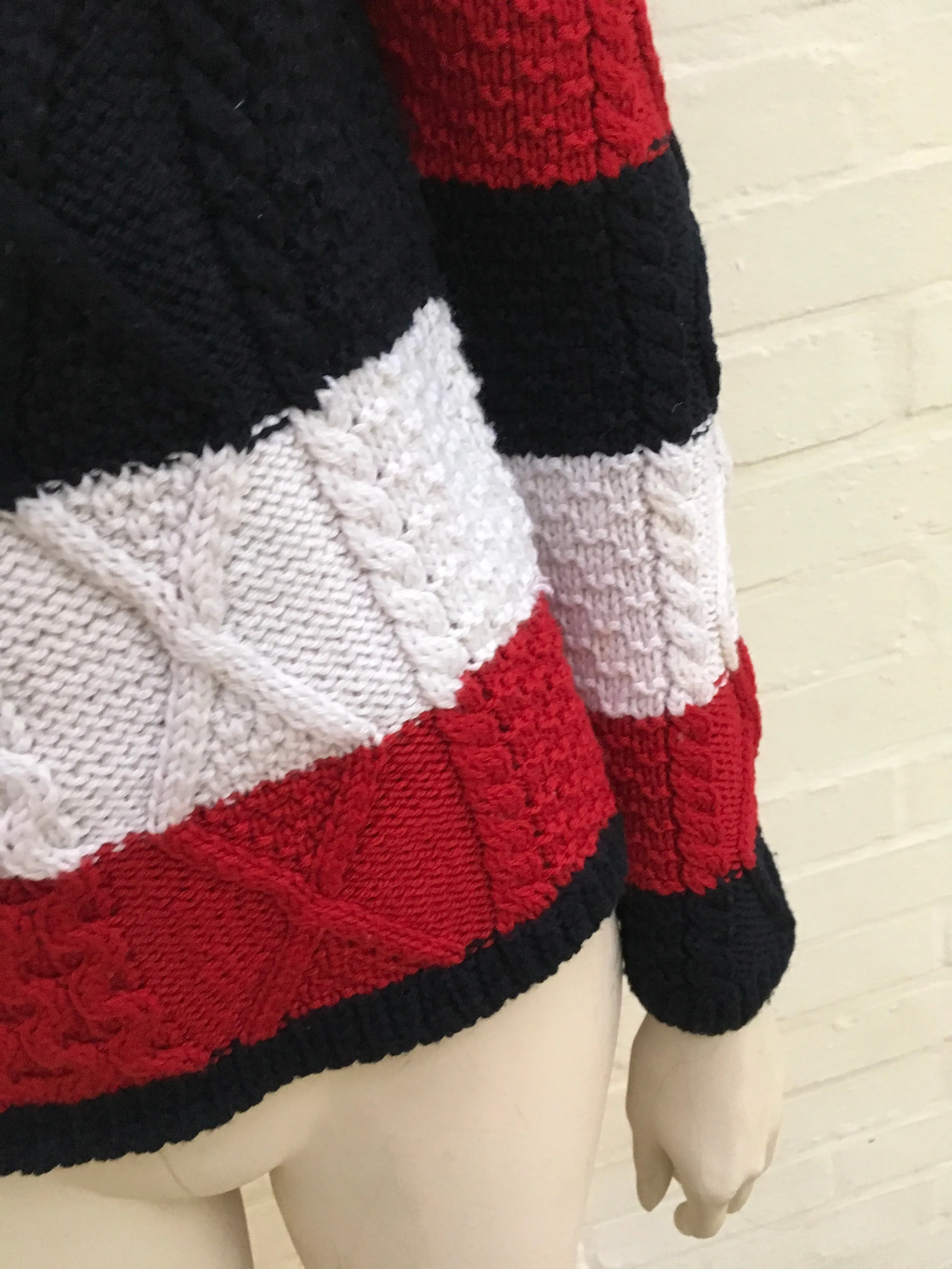 Thom Browne Turtleneck Cable Knit Wool Sweater Jumper Size US 2 UK 6 XS Ladies
