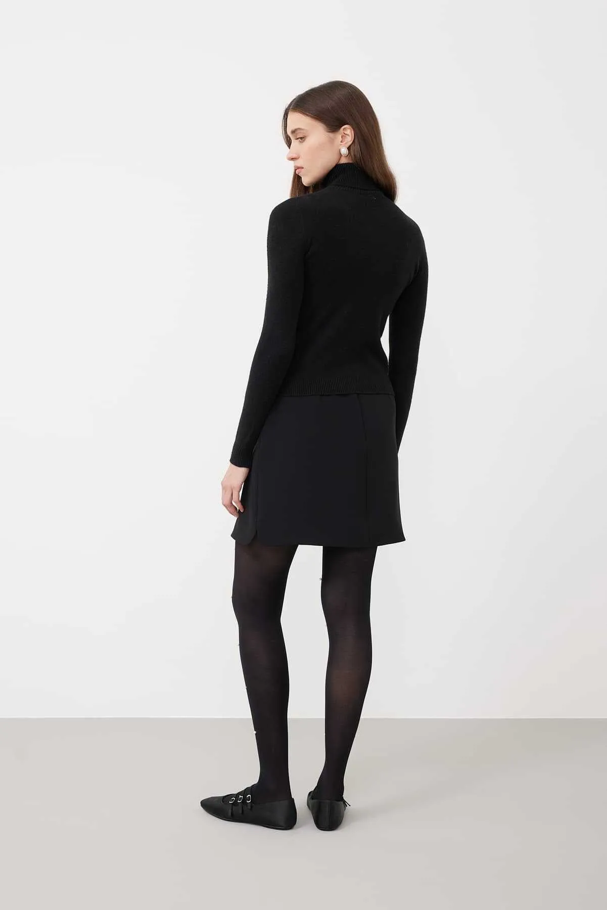 Turtleneck Long Sleeve Sweater Black