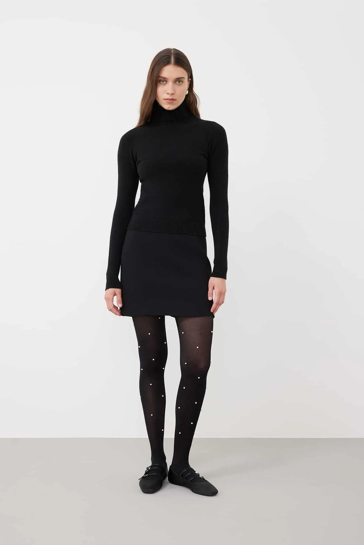 Turtleneck Long Sleeve Sweater Black