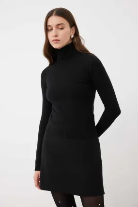 Turtleneck Long Sleeve Sweater Black